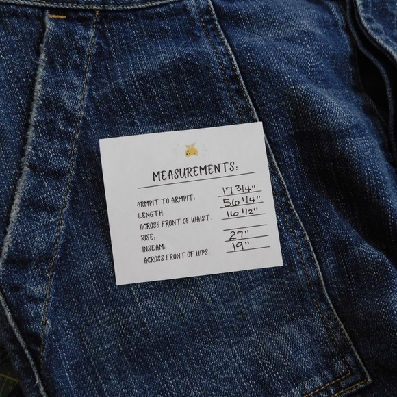 CURRENT/ELLIOTT Basic Jailbird Denim Jumpsuit Coveralls Raw Hems Pockets 0 XS - Picture 15 of 16